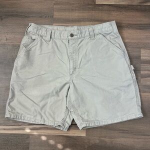 Carhartt Men's B144 Tan Carpenter Canvas Work Original Fit Shorts Size 36